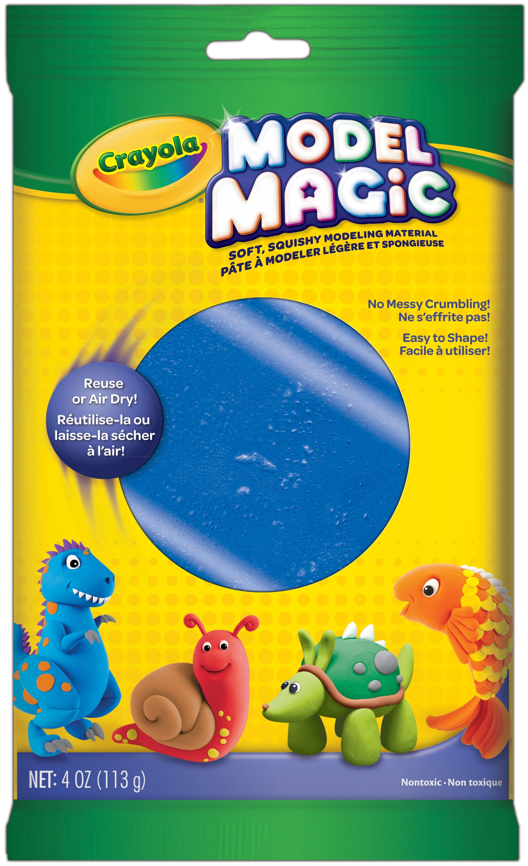 (2 pack) Crayola Model Magic Modeling Dough, 4 oz Blue, Arts and Craft Supplies, Sensory Toys, Adaptive Art Tools, Gifts for Kids, Ages 3+