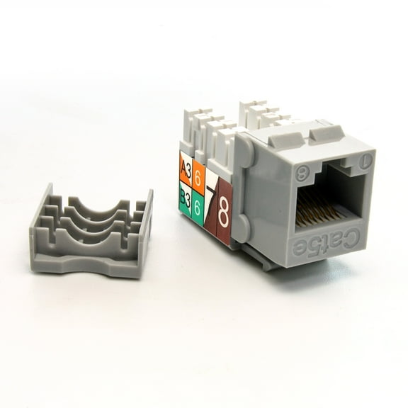 ACCL Cat.5E RJ45 110 Type Keystone Jack Gray, 1 Pack