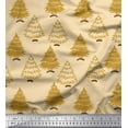 thumbnail image 1 of Soimoi Velvet Fabric Christmas Tree Block Print Fabric by The Yard 58 Inch Wide, 1 of 3