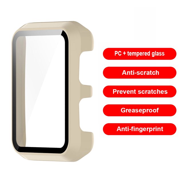 Cubierta protectora de pantalla Kuymtek para Huawei Watch D vidrio templado marfil