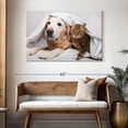 thumbnail image 3 of Elephant Stock Cozy Dog And Cat Wall Art - Horizontal Canvas Wall Art - Living Room Wall Decor - Animal Canvas - Gray And Beige Decor - 48" x 32", 3 of 8