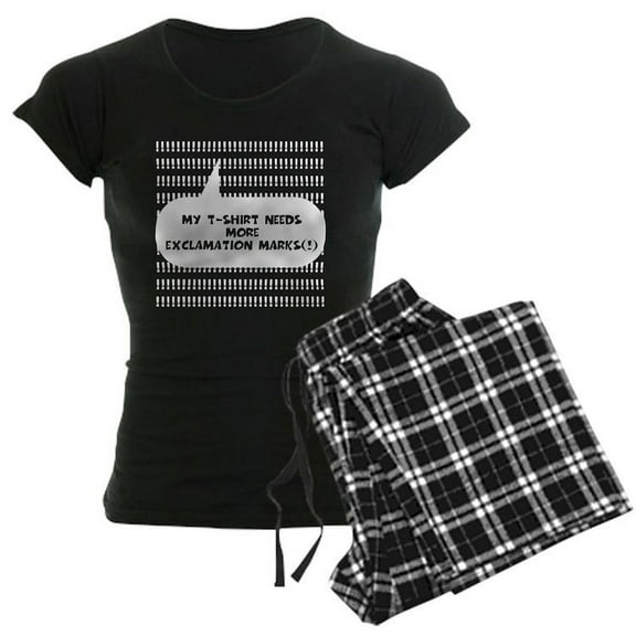CafePress - More Exclamation Marks - Women's Dark Pajamas