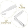thumbnail image 3 of Raindrops 4Pcs White Over Door Hooks Adjustable Metal Hanging Rack for Cabinet Storage and Home Organizer, 3 of 8