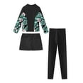 thumbnail image 2 of vastwit Girls Rash Guard Swimsuit Long Sleeve Swim Shirts with Bottoms Pants 3 Piece Bathing Suit Black 6, 2 of 7