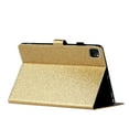 thumbnail image 6 of Dteck Bling Case For Apple iPad Pro 11 inch 2020 Model, Glitter PU Leather Folding Stand Folio Smart Shell Folio Case For iPad A2228/A2068/A2230/A2231, Gold, 6 of 8