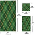 thumbnail image 3 of SKYSONIC 3 Pack Towel Vintage Irish Green Plaid Classial Buffalo Check Cotton Bath Towel Set (1 Bath Towel, 1 Hand Towel, 1 Washcloth) for Bathroom, Super Soft and Quick Dry Towels, 3 of 7