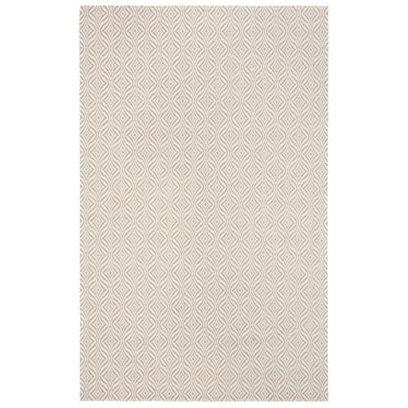 SAFAVIEH Martha Stewart Thom Geometric Cotton Area Rug, Beige/Grey, 6'7" x 9'