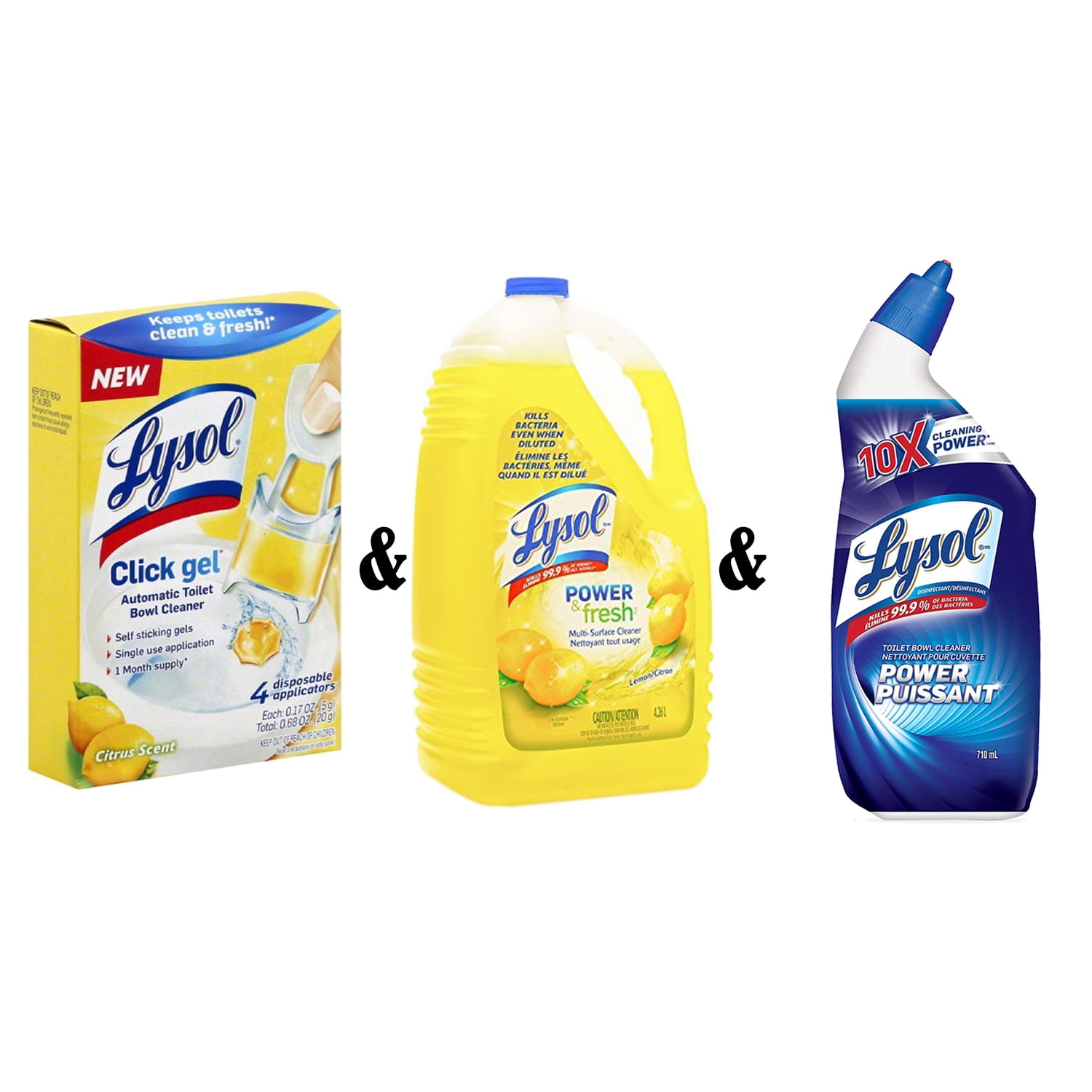 Special Bundle Pack Click Gel, Citrus 4 Toilet Bowl Cleaner by Lysol