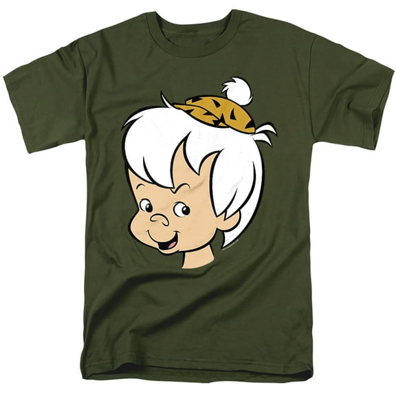 The Flintstones Bam Bam Face Unisex Adult T Shirt (X-Large) Military Green