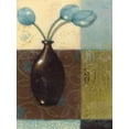 thumbnail image 2 of Wyatt Jr., Norman 12x14 White Modern Wood Framed Museum Art Print Titled - Ebony Vase with Blue Tulips II, 2 of 4