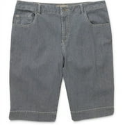 Faded Glory - Women's Plus Stripe Bermuda Shorts