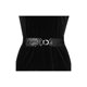 thumbnail image 4 of CINTURONES ELÁSTICOS PARA MUJERES TALLA PLUS INSPIRADOS EN CHIC, CINTURONES AJUSTADOS Y ELÁSTICOS CON DECORACIÓN DE LENTEJUELAS BRILLANTES PARA VESTIDOS 90cm/35.43" NEGRO, 4 of 6