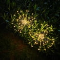 thumbnail image 5 of Outdoor Solar Lights Firework, 2 Pack 120 LEDs Waterproof Solar Lights for Outside Garden Yard Pathway Fence - Warm White, 5 of 9