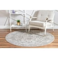 thumbnail image 4 of Rugs.com Oregon Collection Rug – 5 Ft Round Ivory Low-Pile Rug Perfect For Kitchens, Dining Rooms, 4 of 9