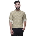 thumbnail image 4 of BESTMAN Chemises à Manches Retroussables Imprimées pour Hommes Kurta Courte Chemise à Col Mandarin, 4 of 6