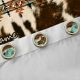 thumbnail image 4 of Feelyou Aztec Curtains Pack of 2 (42x84 Each), Brown Cow Print Curtains Blackout, 4 of 6