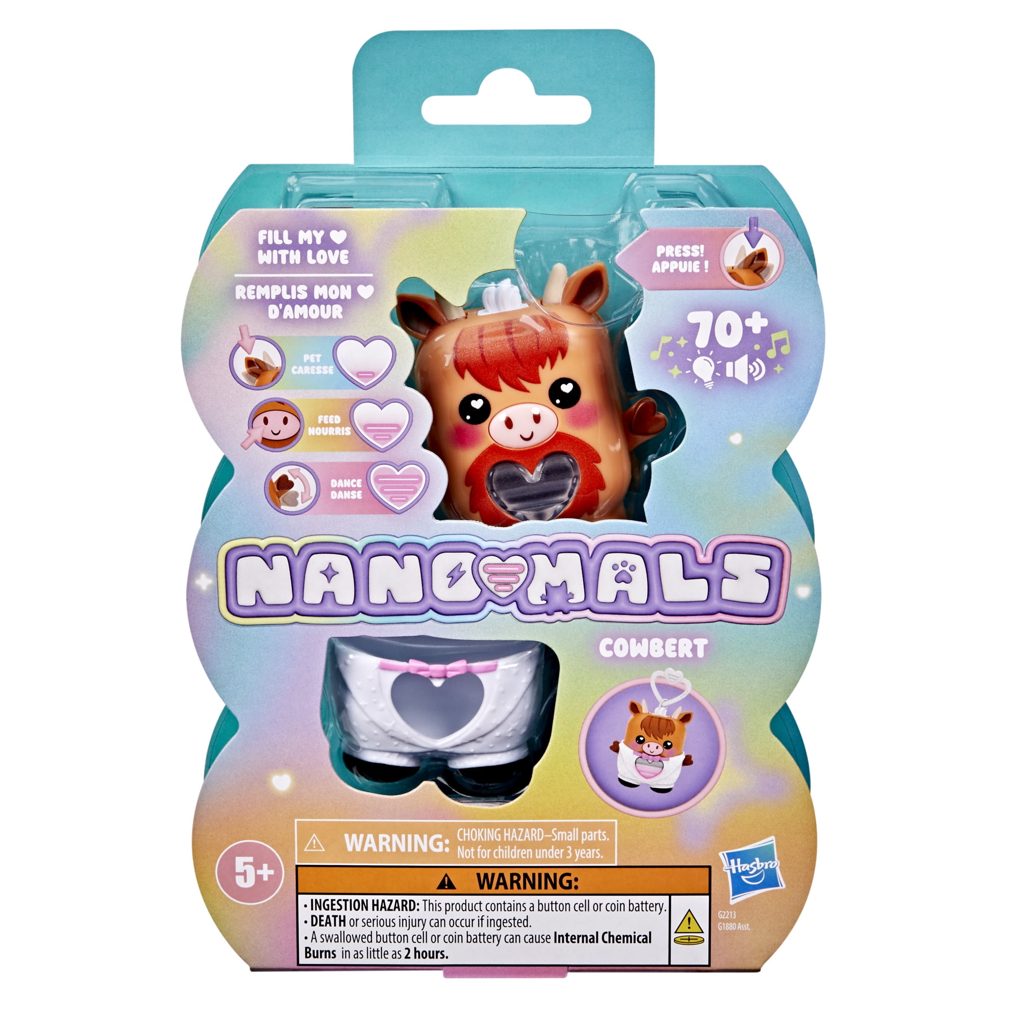 NANO-MALS Cowbert the Highland Cow Electronic Fidget Pet
