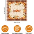 thumbnail image 2 of Square Fall Tablecloth with Countryside Leaves and Pumpkins Decorations,Printed Thanksgiving Tablecloth for Harvest,Holiday and Parties Table Cover,54x54 Inch, 2 of 6