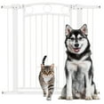 thumbnail image 1 of PawHut Dog Gate with Cat Door, 2 Extension Kits, 30"-41" Width, 38" High, 1 of 10