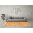 thumbnail image 3 of Ahgly Company Indoor Round Abstract Orange Modern Area Rugs, 4' Round, 3 of 4