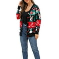 thumbnail image 2 of Elippeo Women’s Cardigans Christmas Sweaters Long Sleeve V Neck Button Down Sweaters Classic Winter Tops, 2 of 9