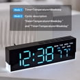 thumbnail image 2 of DAYBETTER Digital Clock, Desk Clock with Dual Display Modes, 3-Level White Ambient Light & Dimmable Backlight, Alarm Clock for Bedroom, Office, 2 of 6