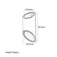 thumbnail image 2 of UPOUART Guitar Metal Slide R35B Stainless Steel Finger Slider With Clear Bright Sound For Performance 1Pcs, 2 of 8