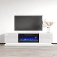 thumbnail image 4 of Shu BL-EF Fireplace TV Stand for TVs up to 80", Modern High Gloss 71" Entertainment Center, Electric Fireplace TV Media Console with Storage Cabinets, 4 of 5