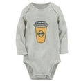 thumbnail image 2 of iDzn Bubble Tea Funny Rompers, Newborn Baby Unisex Bodysuits, Infant Jumpsuits, Toddler Kids Long Sleeve Oufits (Gray, 6-12 Months), 2 of 5