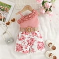 thumbnail image 2 of TAIAOJING Toddler Girls Princess Dress Cartoon Floral Girls Ruffles Sleeveless Floral Prints Ribbed Dress Clothes Casual Summer Dresses 6-9 Months, 2 of 8