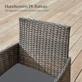 thumbnail image 5 of Boutique Home Outdoor Patio 4 Piece Furniture Conversation Set, PE Rattan - Grey Pillows, 5 of 5