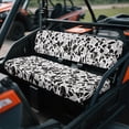 thumbnail image 3 of ZIATUBLES Universal UTV Front Seat Covers, 2-Pack Fits for Kawasaki Mule, Waterproof, Scratch-Resistant and Easy-Clean Protective Covers for Outdoor Farm Ranch (Black Gray Terrazzo), 3 of 8