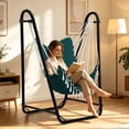 thumbnail image 7 of G TALECO GEAR Hammock Chair with Stand, Heavy-duty Hanging Chair with Stand, Sturdy Swing Chair Stand 350lbs, Hammock Chair Included, for Indoor Outdoor, Green, 7 of 7