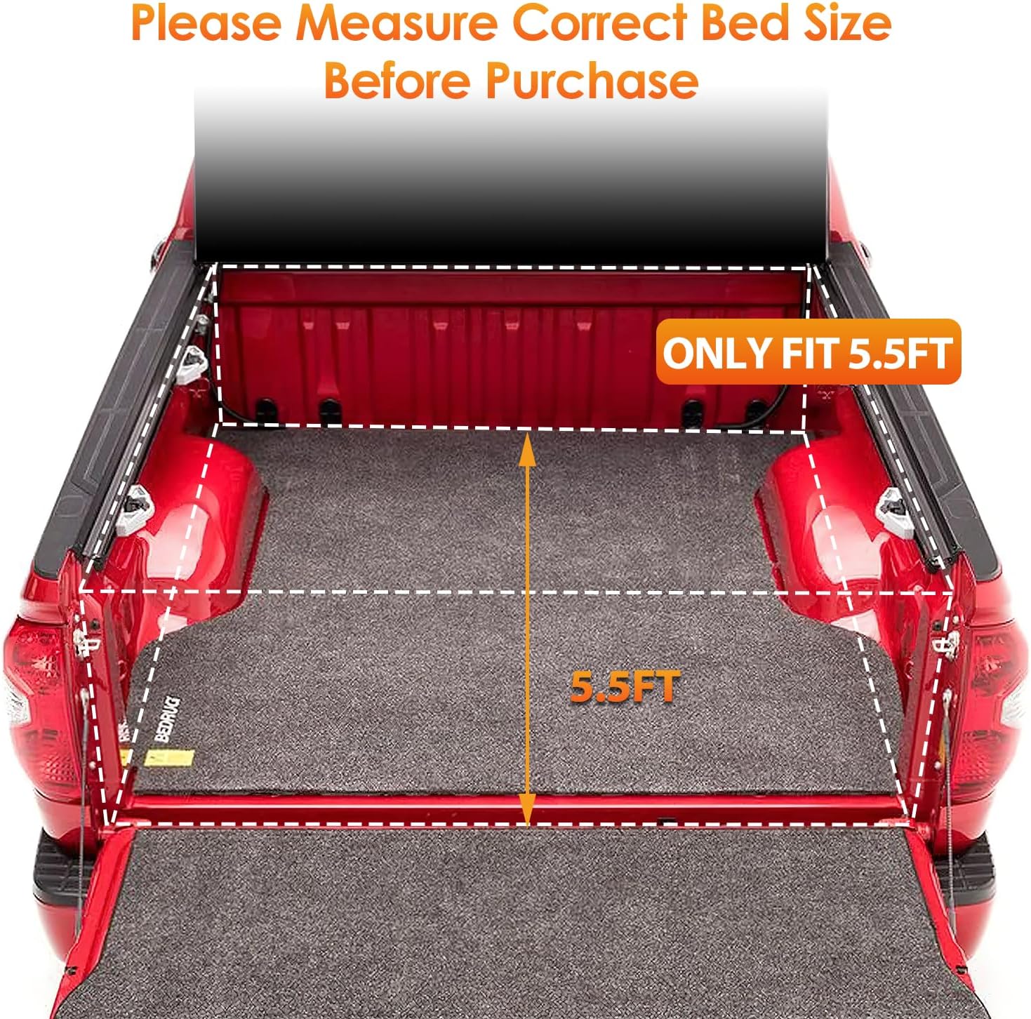 Nilight Soft Tri-fold Truck Bed Tonneau Cover Compatible with Toyota Tundra 2022 2023 2024-5.5ft