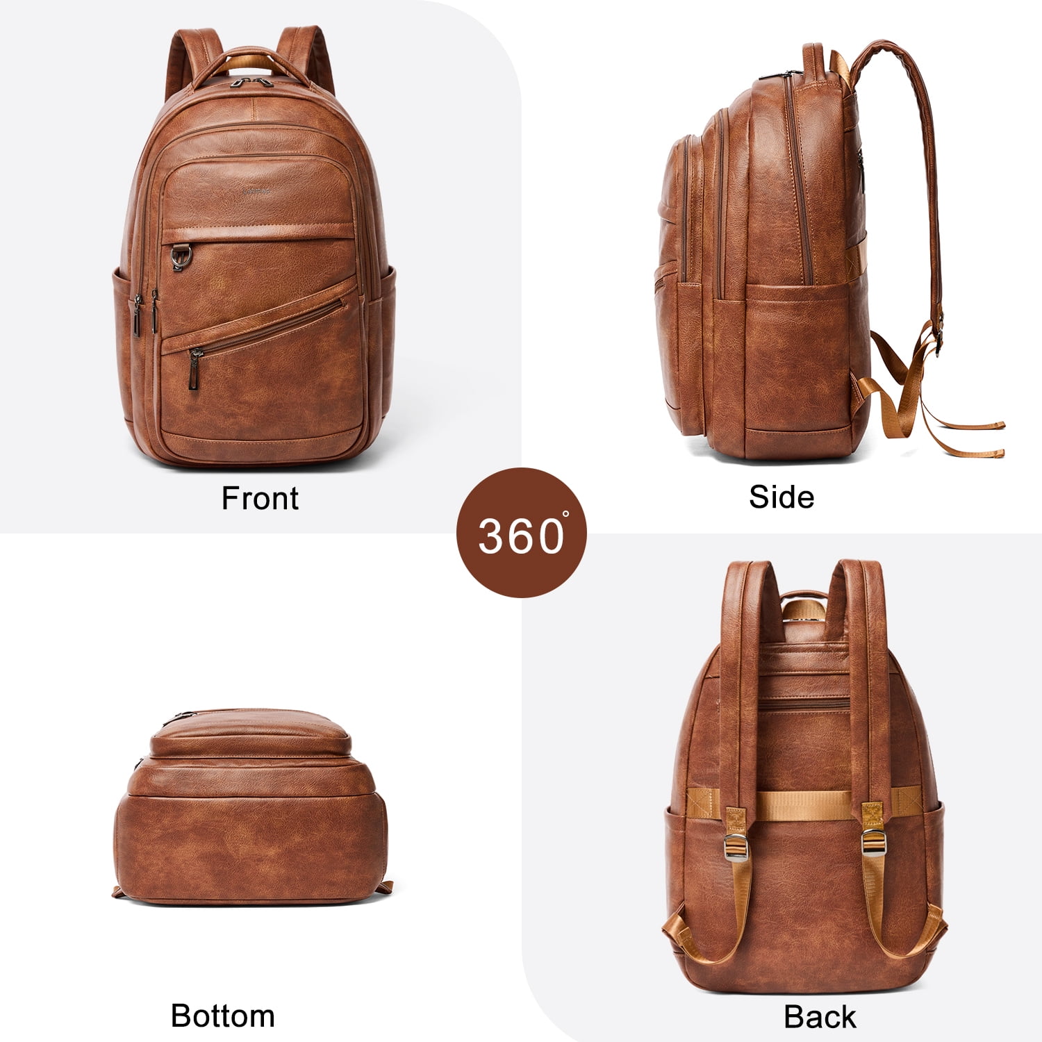 LATMAP Unisex 43L Backpack, Brwon