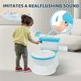 thumbnail image 3 of Also GO Potty Training Toilet for Baby boys and Girls, Realistic Potty Chair with Flush Button and Sound, Toddler Potty Training Seat, Blue, 3 of 9