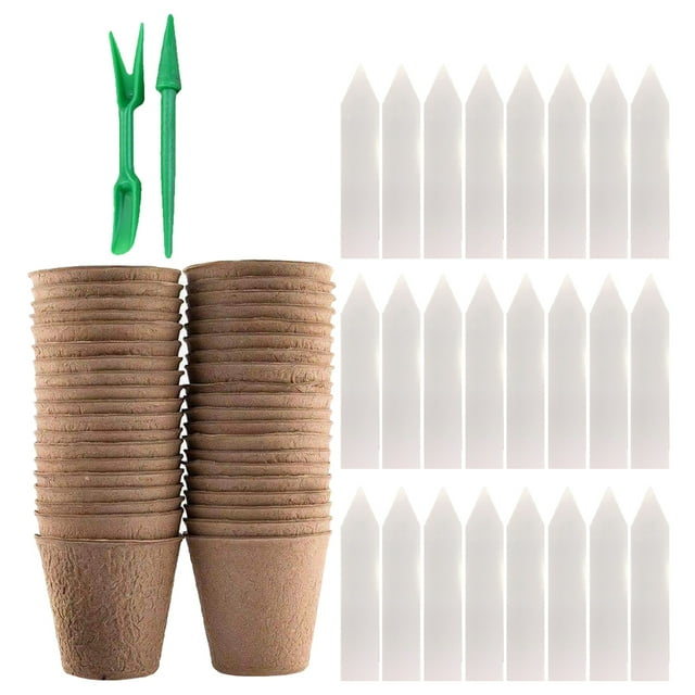 Shisuyan Planter Nursery Pots Round Planting Cup Assorted Color Paper Pulp 1 Set 5.3in