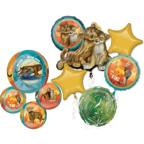 Anagram Lion King Birthday Party Supplies Jungle Safari Orbz Balloon Bouquet Decorations 7pc