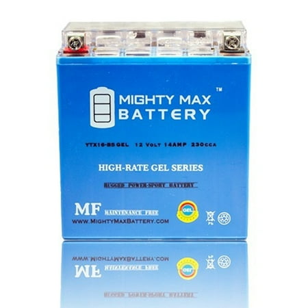 Mighty Max YTX16-BS 12V 14AH Battery & 4A Charger – Replaces Kawasaki Vulcan 1700 Nomad
