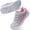 Pink, variant on Womens Sneakers Breathable Mesh lightweight Lace-up Woman Running Athletic Tennis Walking Shoes