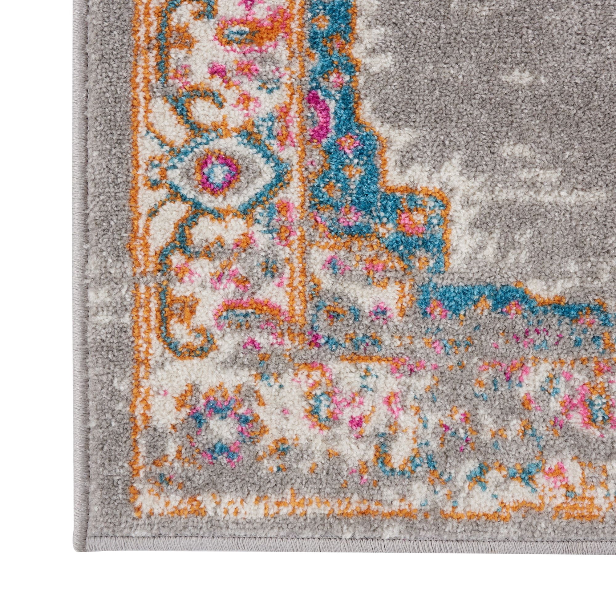 Nourison Passion Persian Grey 2'2" x 10' Area Rug, (2x10)