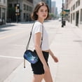thumbnail image 5 of Stylish Crossbody Phone Bag Purse Handbags Adjustable Strap, Compact Design for Essentials Cute Blue and White Cat, 5 of 7