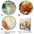 thumbnail image 3 of Designart "Lobster in Orange and Yellow Art Deco" Animals Framed Wall Art - Orange Crayfish Entryway Framed Wall Art, 3 of 6