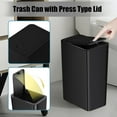 thumbnail image 5 of Bathroom Trash Can with Lid, 10 Liter/ 2.6 Gallon Slim Garbage Can, Small Bin Waste Basket Pop-Up Lid for Kitchen, Bedroom, Living Room, Office (Black), 5 of 5