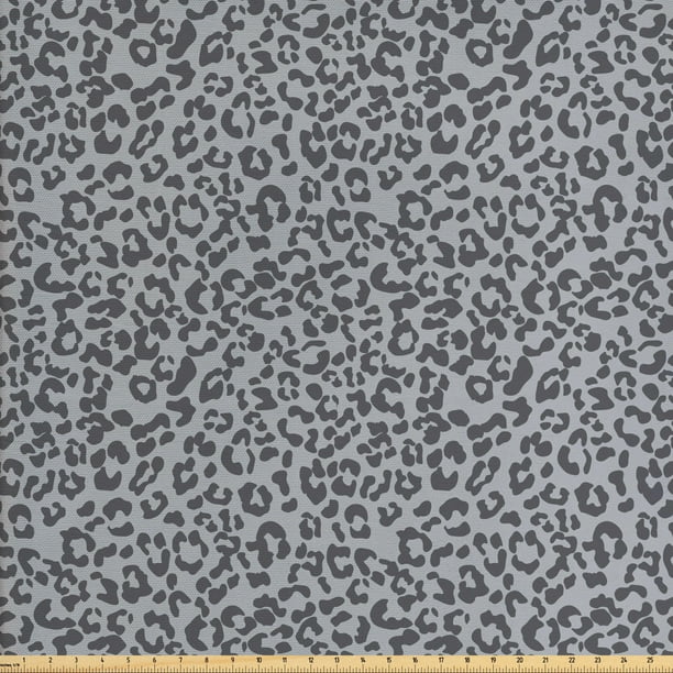 Leopard Print Fabric by The Yard, Repetitive Wild Animal Pattern