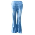 thumbnail image 5 of REALiKUN Low Rise Ripped Bootcut Wide Leg Jeans for Women Stretchy Denim Pants, 5 of 6