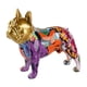 thumbnail image 4 of Estatua de bulldog francés, figura decorativa de resina, centro de mesa moderno de escritorio Cabeza de oro, 4 of 8