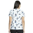 thumbnail image 3 of Tooniforms Scrubs Top For Women V-Neck Print TF626, 3 of 7