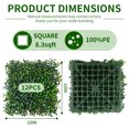 thumbnail image 2 of ODTORY Artificial Grass Wall, 10"X10" 12Pcs Boxwood Hedge Wall Panels UV-Anti Grass Backdrop Wall Decor, Greenery Privacy Hedge Screen for Indoor Outdoor Patio Balcony, Party Garden Fence (8.4 sq ft), 2 of 7