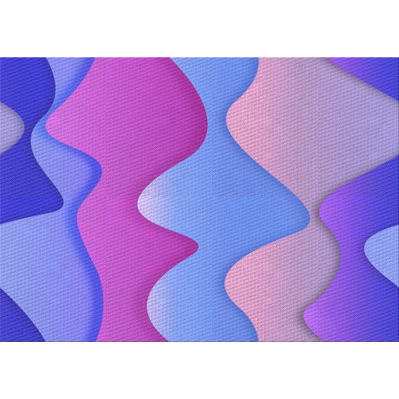 Ahgly Company Indoor Rectangle Patterned Purple Mimosa Purple Area Rugs, 6' x 9'